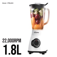 PowerPac Blender Professional High Power Blender with 6 Stainless Steel Blades/Glass Jug (PPBL600/PPBL800)