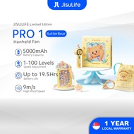 【JISULIFE X ButterBear】Handheld Fan Pro 1 Strong Wind 100 Level Adjustment LED Display 5000mAh Long 