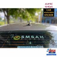 ALUMNI SMSAH CAR WINDSCREEN STICKER