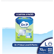 Dr. P Value Level 6 Adult Diaper M10/ L9/ XL8 (8 Packs)