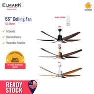 ELMARK Kipas Siling 6 Blade Ceiling Fan With Remote Control DC Motor (66") ELMARK666B