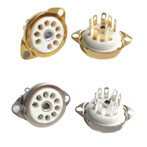 5pcs Quality Ceramic Tube Socket 9PIN Tube Socket 9-Pin Vacuum Tube Socket 24BB