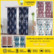 Premium Modern Langsir Curtain Semi Blackout Langsir Pintu Langsir Corak Tirai Tingkap Door Curtain 