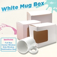 50pcs CUYI Mug Box for Mugs DIY Mug Box with Side Window / Center Window / Sublimation Mug Box