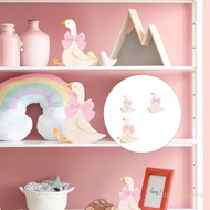 IVY 3Pcs  Bowknot Geese Ornaments Decorative  Geese Statue for Christmas Thanksgiving Easter Holiday