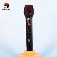 iSOLO Car Karaoke Single Wireless FM Handheld Microphone Rechargeable Built-In Battery Compatible Al