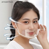 [Prs] 20PCS Clear Plastic Catering Mask Hotel Beauty Chef Waiter Protective Mask Reusable Visible Sp