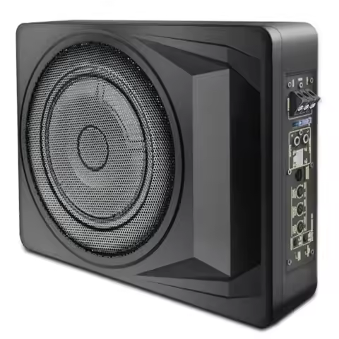 Car Subwoofer, 10 Inch Slim Under Seat Car Subwoofer and Amp Package Powered Subwoofer for Car/Truck