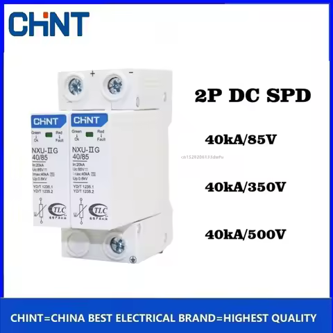 CHINT DC SPD Surge Protector NXU-IIG 2P 40KA 85V 350V 500V Instantaneous Lightning Arrester NXU Swit