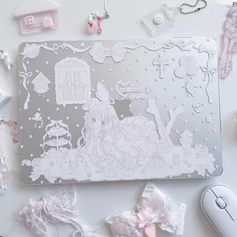 Korean Manga Girl Crystal Laptop Cover For Macbook Air 13 15in NEO M5 M4 A3240 A3113 A3241 A2941 A23