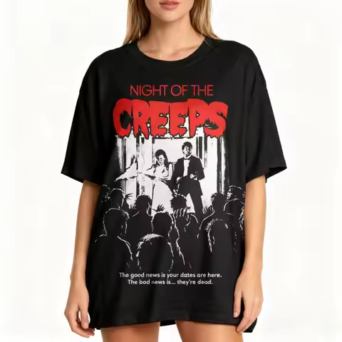 Night of The Creeps 1986 Cult Horror T-Shirt 80s Horror Shirt Monster Squad Creepshow Lost Boys Re-a