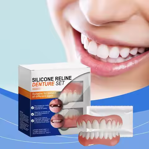 Dentures Full Set Teeth Corrector Braces Teeth Retainer Orthodontic Braces Upper/Lower Teeth Denture