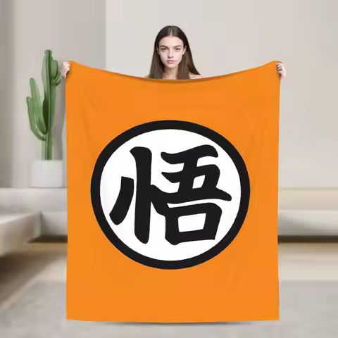 Goku DBZ Flannel Blanket Awesome Throw Blankets for Sofa Bedding Lounge 125*100cm Quilt,