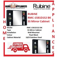 RUBINE RMC-1581D1S2 BK/WH SS Mirror Cabinet