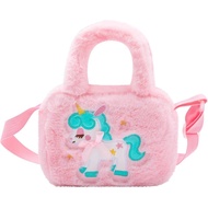 Beg Silang Badan Kanak-Kanak, Beg Silang Badan Perempuan, Beg Unicorn Kecil Berbulu, Dompet Unicorn 