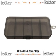 LETTER Luya Fishing Gear Box, Transparent Hangable Bait Box,  Plastic 5 Grids Fish Bait Storage Box 