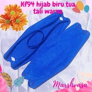 masker hijab kf94 warna warni/kn95/duckbill/harga per 1 pcs/kece@vasa - birutua t warna