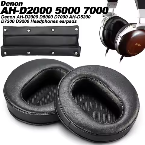 Ear Pads Angled Denon AH-D2000 D5000 D7000 AH-D5200 AH-D7200 AH-D9200 Sheepskin dermis headphones Me