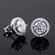 Delicate sliver earrings 0.5ct/1 ct / 2 carat moissanite diamond earrings VVS moissanite earrings