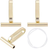 SUNNYCLUE Pack of 16 Pendant to Brooch Converter Pin Gold Alloy Mini Horizontal Brooch with 37 to 44