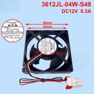 Suitable for Samsung refrigerator freezer fan DC fan 3612JL-04W-S49 12V 0.3A