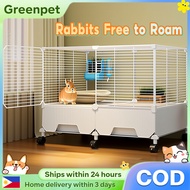 Greenpets Home Indoor Rabbit Cage Bunny Cage Anti Spray Rabbit Hutch Encrypted Design Anti Stuck