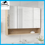 《Chinese mainland delivery, 10-20 days arrival》⚜️ Anti-Fog Toilet Nordic Simple Waterproof Solid Wood Mirror Case Cabinet Bathroom Wall-Mounted TYUH