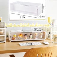 【BHQ FU】กล่องเก็บโมเดล ชั้นวางจอคอม 2 in 1 สามารถรับน้ําหนักได้55กิโลกรัมใช้ในครัวเรือน สํานักงาน มี