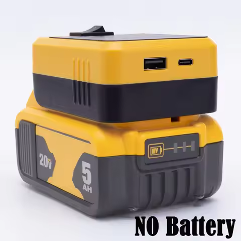 Adapter Power Bank For DeWalt 20V DCB200 Lithium Battery For Mobile Phone Fast Charging Interface (N