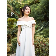 *READY STOCK IN MALAYSIA* JOLIVIA & CO Engagement Dress Wedding Dress ROM White Dress Plus Size