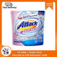 (Pack of 2)(SG INSTOCK)Attack Liquid Detergent Plus Softener Refill, 1.4kg