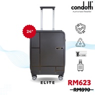 Condotti Elite (24") PP Hard Case Flip Top Unbreakable Luggage with TSA Lock and Security Zipper C-F