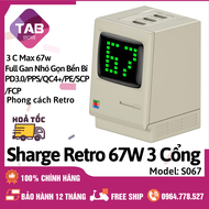Củ Sạc Sharge/Shargeek Retro 67w 3 Cổng PD/PPS/QC/SCP/FCP/PE - Bảo Hành 12T (S067)