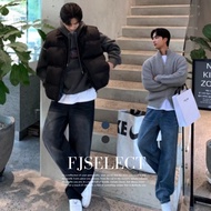 [FJ select] Last Ready Stock NJ411 Retro Brushed Color Straight Wide-Leg Jeans Men's Long Pants Men'