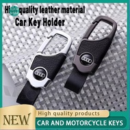 sale high quality leather metal car keychain motorcycle car key  accessories For Audi Q7 A4 Q5 A6 A3