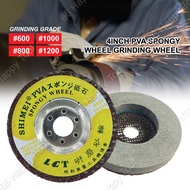 4Inch PVA Spongy Wheel Grinding Wheel Abrasive Grind Sponge Disc Wheel 600# 800# 1000# 1200# Glass S