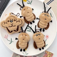 Wetall Plush Cockroach Keychain Funny Cockroach Fake Doll Keychain Prank Toy