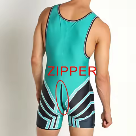 Men's Team Summer Race Wrestling Singlets Suit Boxing Skinsuit Weightlifting Gym Training Tights Run