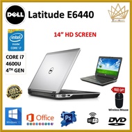 [BUDGET KOMPUTER] DELL LATITUDE E6440 CORE i7 4TH GEN/ 14"HD/ UPTO 16GB RAM/ 1TB SSD/ DVD/REFURBISHE