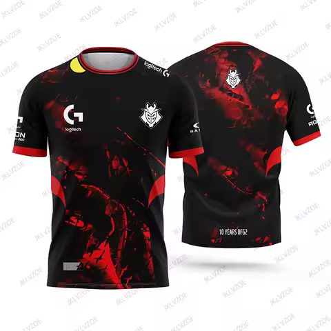 2025 New G2 Esports Club Gaming Enthusiasts Jersey CSGO League of Legends Gaming Men‘s Tshirt Summer