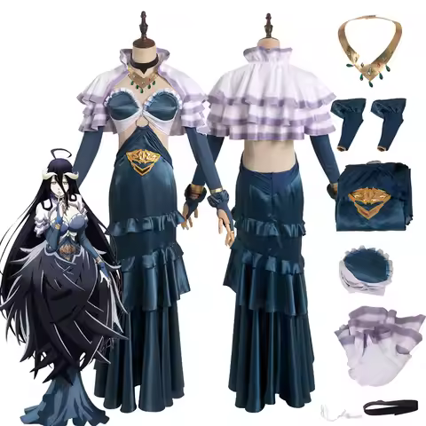 OVERLORD IV albedo Cosplay Costume Dress Tube Top Cape Outfits Girls Women Adult Halloween Carnival 