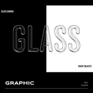 3D DESIGN | 🔲 Y2K Transparent Glass Font Logo Mockup Template – Photoshop