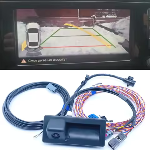 For MQB Tiguan MK2 new touran 5T 5NA827566D 5NA 827 566 D Rear View Camera Trunk handle Water spray 