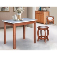 [A-STAR] 1 + 4 Marble Dining Set in wooden Table Chair FREE INSTALL)