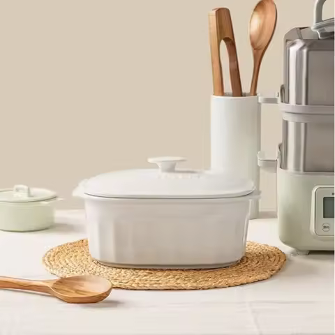 Buydeem Ceramic Large Stew Pot Buydeem G55 G56 Electric Steamer Ceramic Stew Pot 2L Ceramic Slow Ste