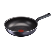 Tefal So Comfort Titanium Nonstick Wok Pan (24cm, 28cm) Dishwasher Oven Safe No PFOA Thermo-Spot Heat Indicator Gray