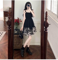 BAJU DRESS KOREAN STYLE VINTAGE KONDANGAN WANITA