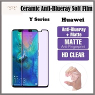 Ceramic Blueray Matte Huawei Y5 Y5P Y6P Y7 Y7A Y7P Y9 Y9S Pro Prime Full Tempered Glass
