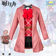 Arknights Cosplay Costume - Red Plaid Striped Jacket | Perfect for Halloween & Role-play