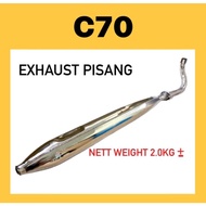 HONDA C70 EXHAUST PIPE PISANG EKZOS C 70 C70Z HONDA LAMPU BULAT MUFFLER EXHAUST EKZOS PIPE SIAP Brac